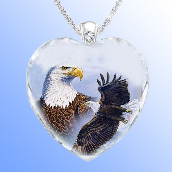 Crystal Pendant Bird Animal Necklace - WOMONA.COM