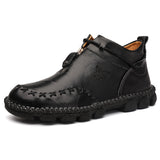 Men's Leather Boots Outdoor Casual Tooling Boots - WOMONA.COM