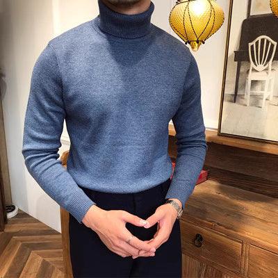 Keep Warm Knitted Mock Neck Sweater - WOMONA.COM