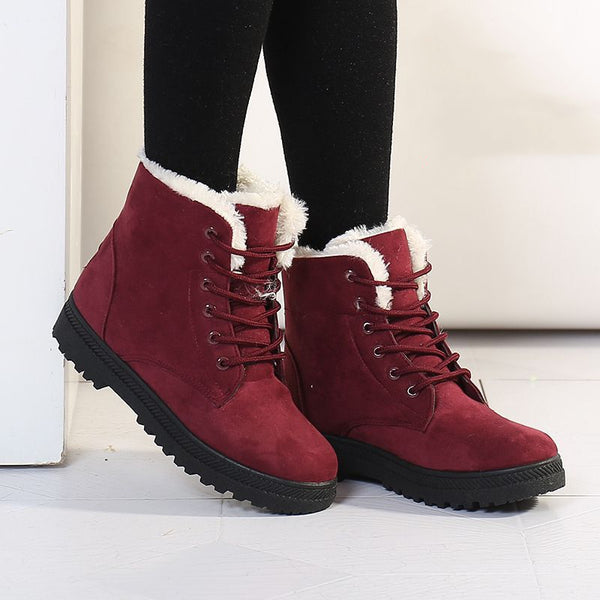 Winter Snow Boots With Warm Plush Ankle Boots - WOMONA.COM