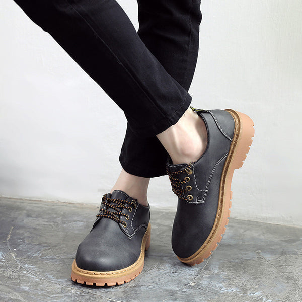 Botas casuales de corte bajo, zapatos de moda para hombres