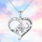 Elephant necklace personalized letter necklace - WOMONA.COM