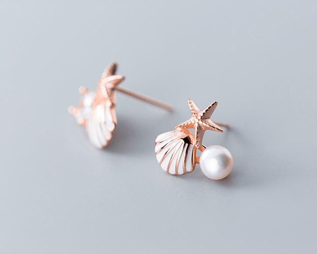Star shell earrings - WOMONA.COM