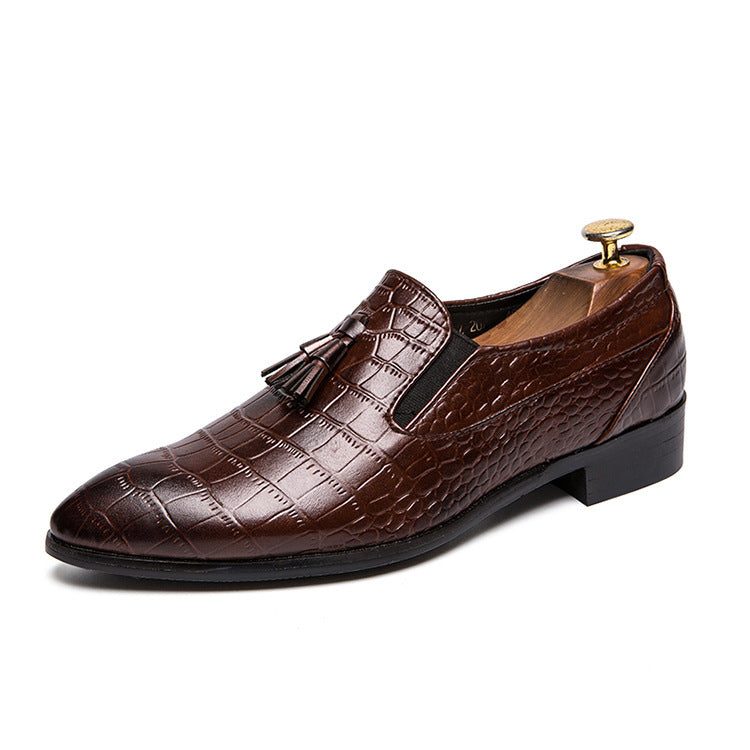 Pointed leather shoes for men - WOMONA.COM