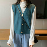 Student Sleeveless Sweaters - WOMONA.COM