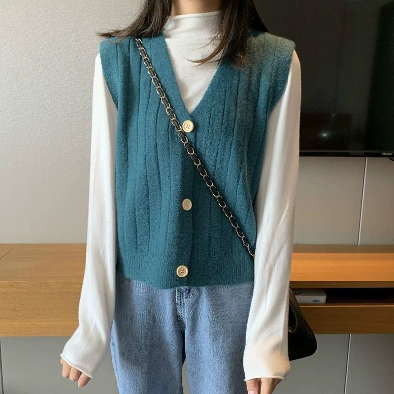 Student Sleeveless Sweaters - WOMONA.COM