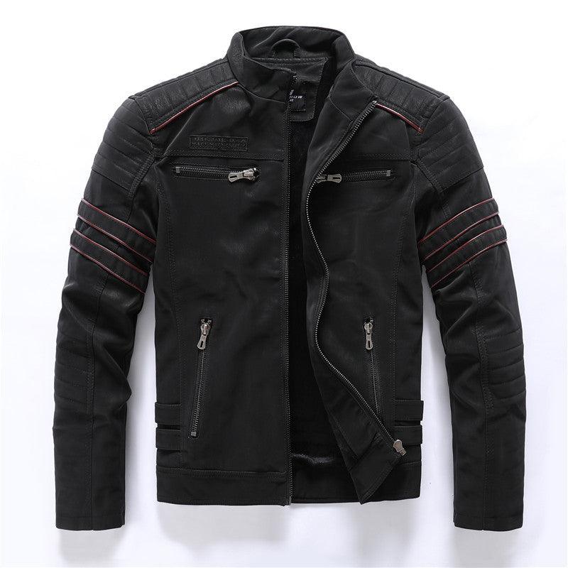 Men Fashion Pu Leather Jackets Coats - WOMONA.COM