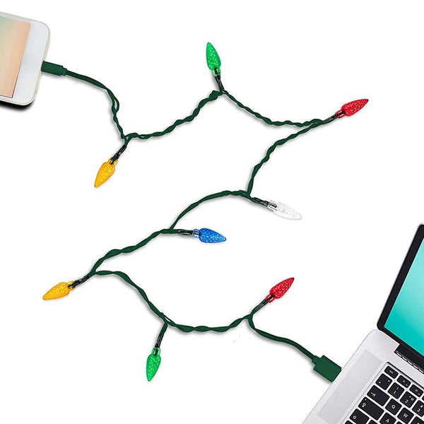 Merry Christmas Light Led Usb Charging Cable Charger Cord With LED Lights For Room - WOMONA.COM