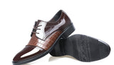 pointed business dress shoes leather men's - WOMONA.COM