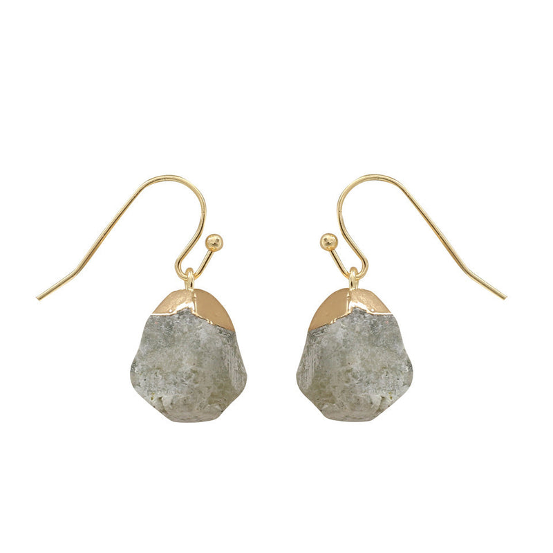 Gold with crystal earrings - WOMONA.COM