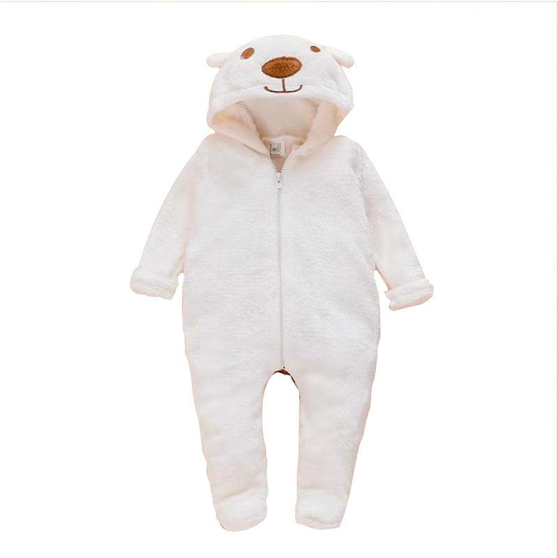 Baby home warm and velvet romper - WOMONA.COM