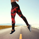 Autumn Butterfly High Waist Yoga Pants Plus Size