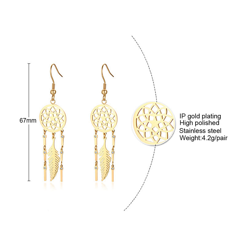 Dream Catcher Tassel Earrings - WOMONA.COM