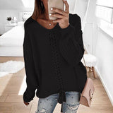 Loose knit tops for women's sweaters - WOMONA.COM