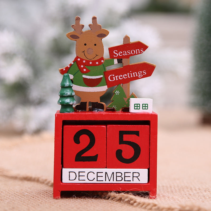 Christmas wooden calendar decorations - WOMONA.COM