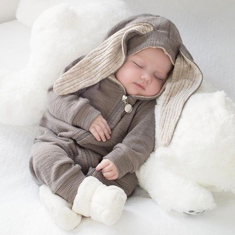 Rabbit Ears Baby Romper - WOMONA.COM