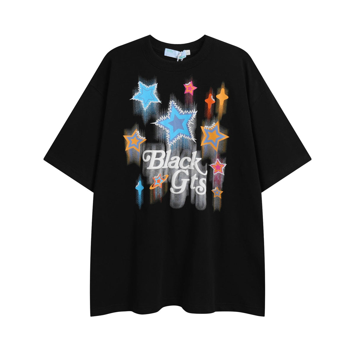 Printed Loose Star Letters T-shirt For Men - WOMONA.COM