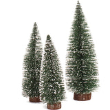 Mini Christmas Tree with Pine Needles Flocking - WOMONA.COM