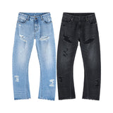 High Street Heavy Industry Jeans mit wassergewaschenem Loch für Herren