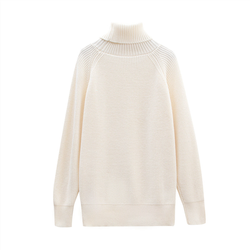 Turtleneck Korean Loose Lazy Pullover Sweater - WOMONA.COM