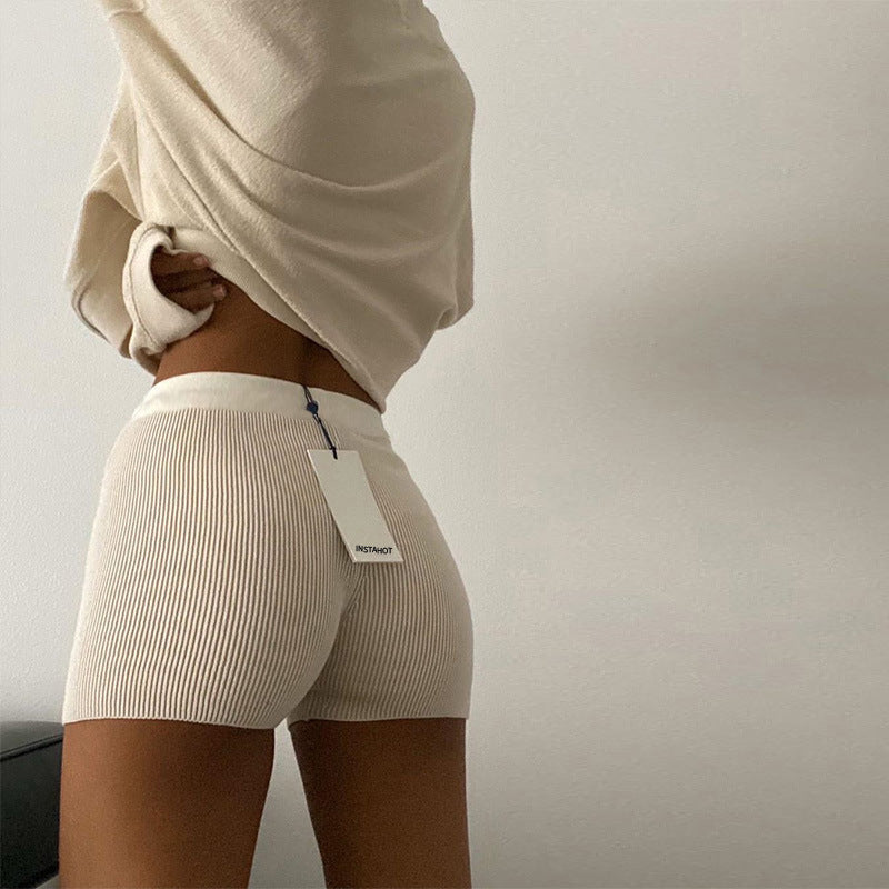 Tight Fashion Street Boxer Straight Shorts Women - WOMONA.COM