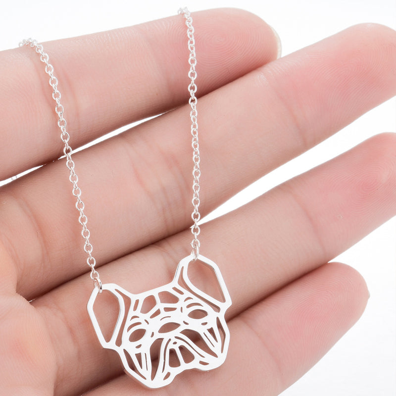 Pet Dog Pug Pendant Necklace - WOMONA.COM