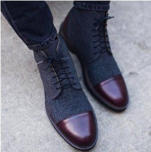 Customized Color Matching Men's Boots Foreign Trade New Basic Boots Men - WOMONA.COM