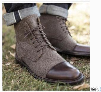 Customized Color Matching Men's Boots Foreign Trade New Basic Boots Men - WOMONA.COM