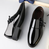 Lace-Up Leather Shoes Men Business Casual Shoes Men - WOMONA.COM