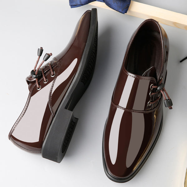 Lace-Up Leather Shoes Men Business Casual Shoes Men - WOMONA.COM