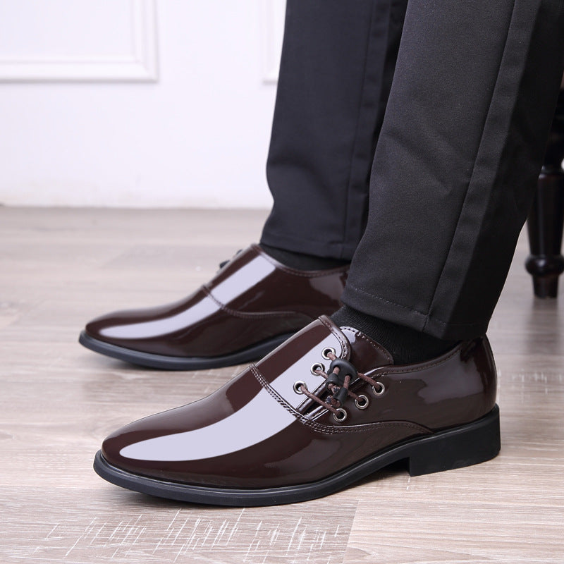 Lace-Up Leather Shoes Men Business Casual Shoes Men - WOMONA.COM