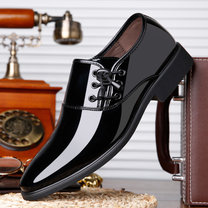 Lace-Up Leather Shoes Men Business Casual Shoes Men - WOMONA.COM