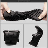 Black Casual Leather Shoes Men Korean Style - WOMONA.COM