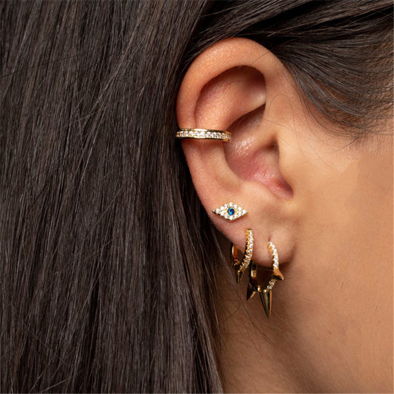 Punk Style Geometric Diamond Trendy Earrings - WOMONA.COM