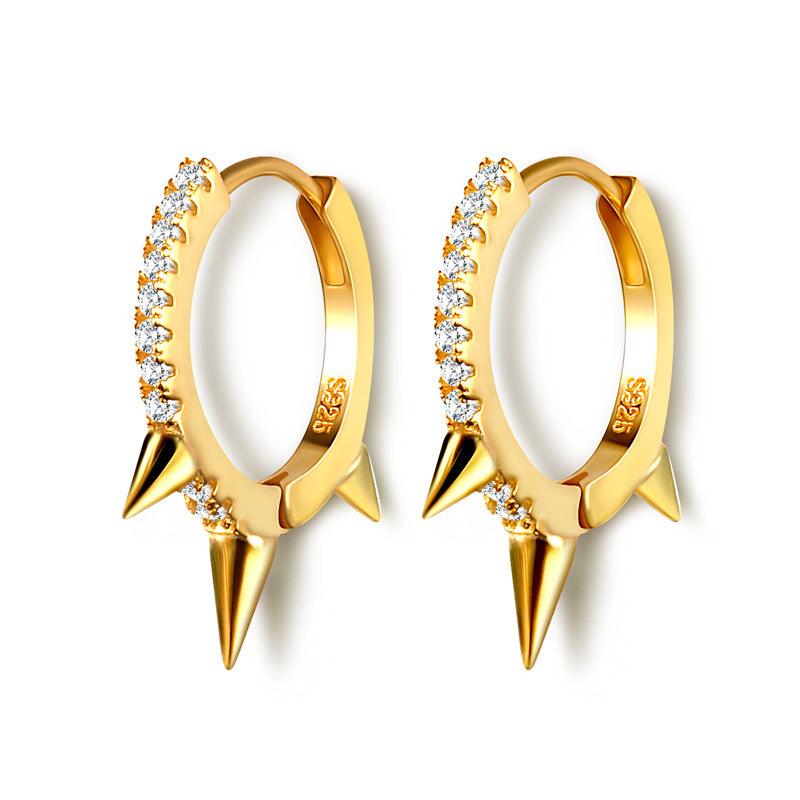 Punk Geometric Rhinestone Earrings