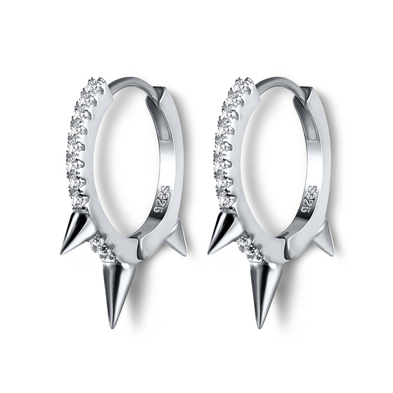 Punk Style Geometric Diamond Trendy Earrings - WOMONA.COM