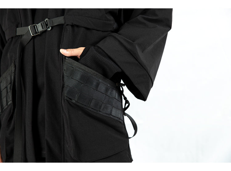 Sleeve Loose Coat Cyberpunk Dark Trench Coat - WOMONA.COM