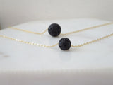 Black Lava Necklace - WOMONA.COM