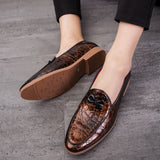 Men Leather Shoes Men Breathable Business Leisure - WOMONA.COM