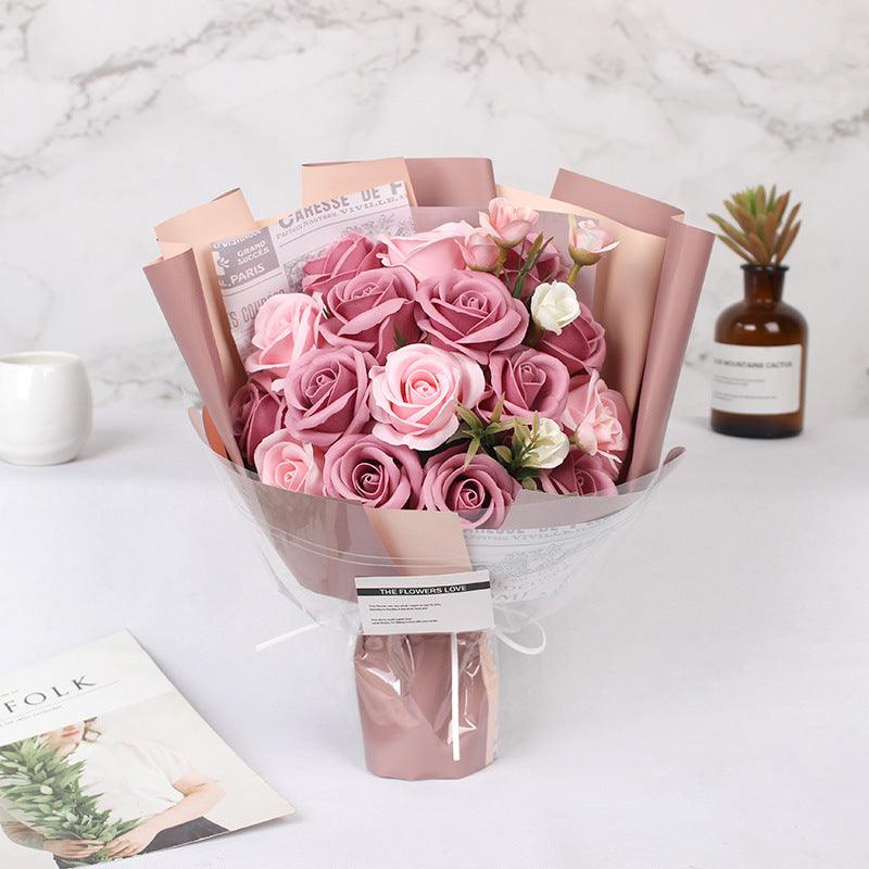 Simulation Rose Flower Teacher Gift Box - WOMONA.COM