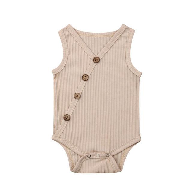 Newborn Baby Solid Bodysuit Kids Clothes - WOMONA.COM