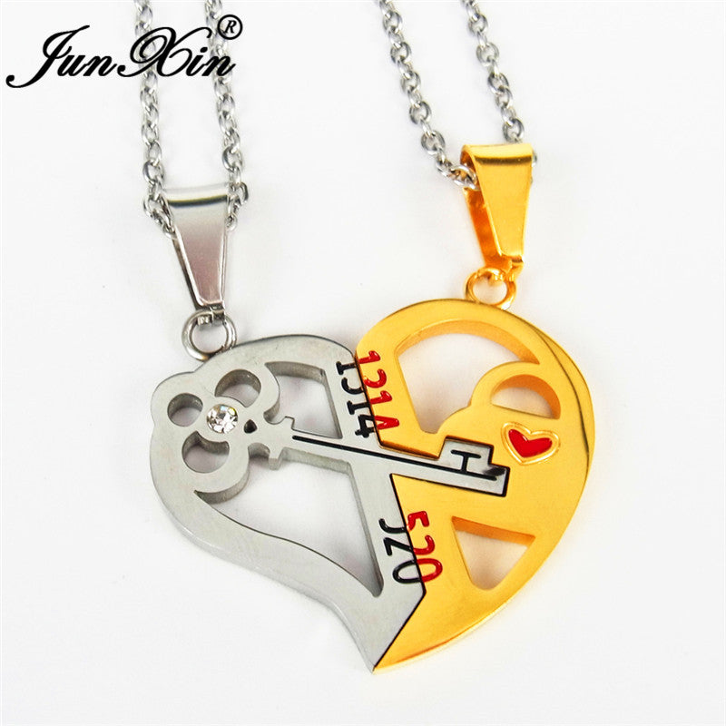 Love Key Combination Couple Necklace - WOMONA.COM