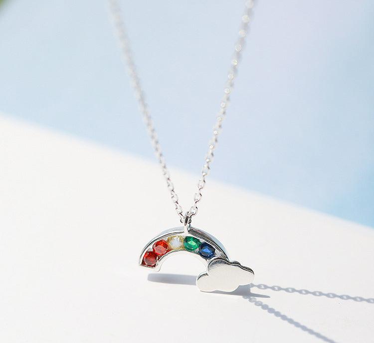 Sterling Silver Necklace Cloud Color - WOMONA.COM