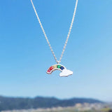 Sterling Silver Necklace Cloud Color - WOMONA.COM