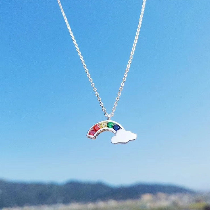 Sterling Silver Necklace Cloud Color - WOMONA.COM