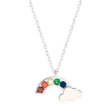 Sterling Silver Necklace Cloud Color - WOMONA.COM