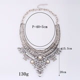 Alloy Diamond Short Crystal Necklace - WOMONA.COM