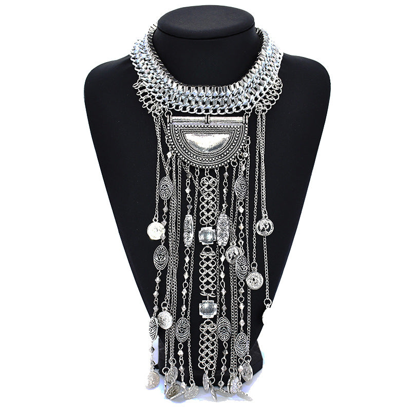 Alloy Diamond Short Crystal Necklace - WOMONA.COM