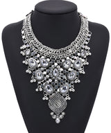 Alloy Diamond Short Crystal Necklace - WOMONA.COM