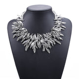 Alloy Diamond Short Crystal Necklace - WOMONA.COM